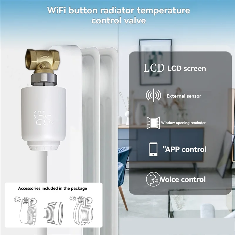 SUNRI-vanne de radiateur thermostatique Tuya Smart Zigbee TRV Programmable App télécommande régulateur de température