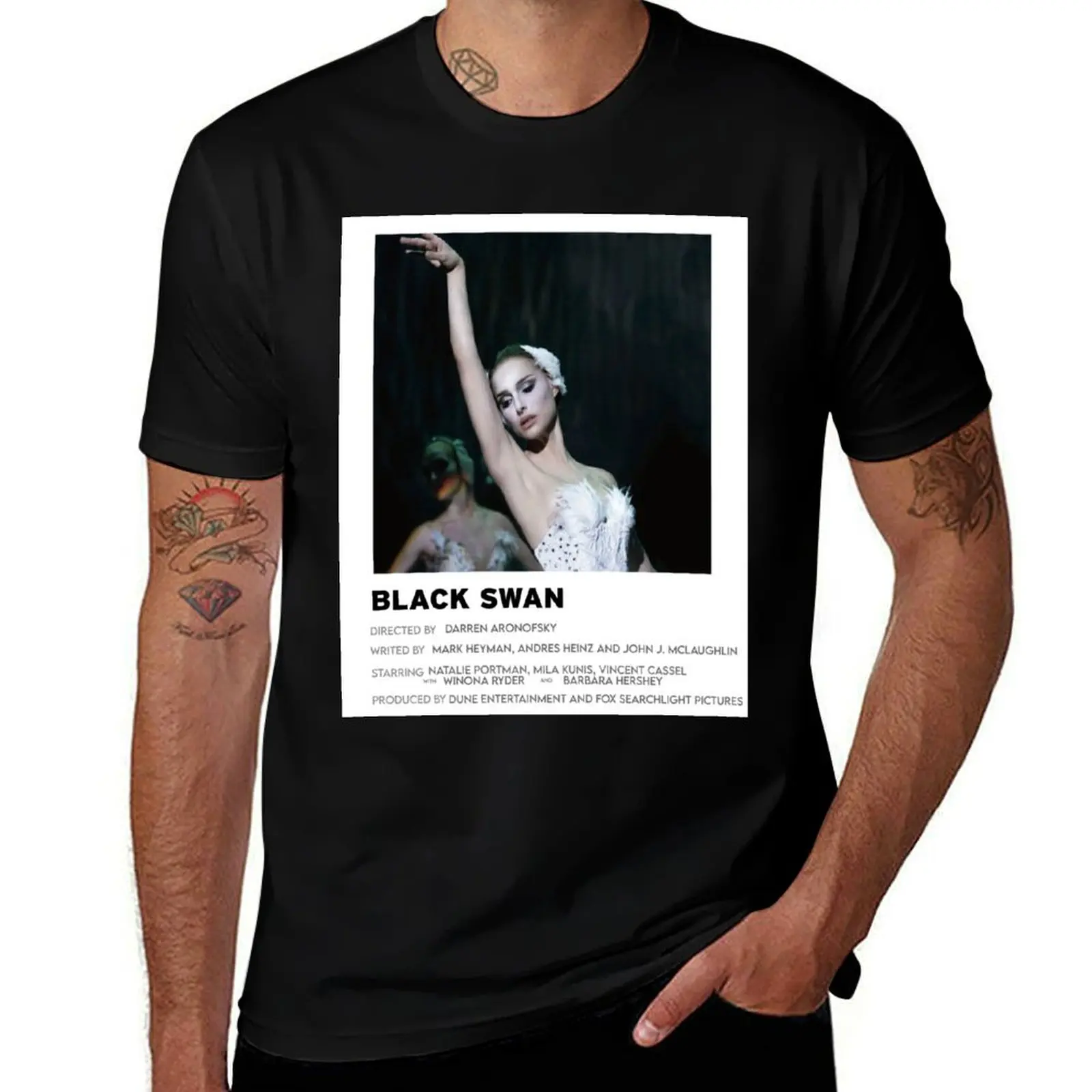 Black Swan Minimalist Poster T-Shirt Utility Casual Work T-Shirt