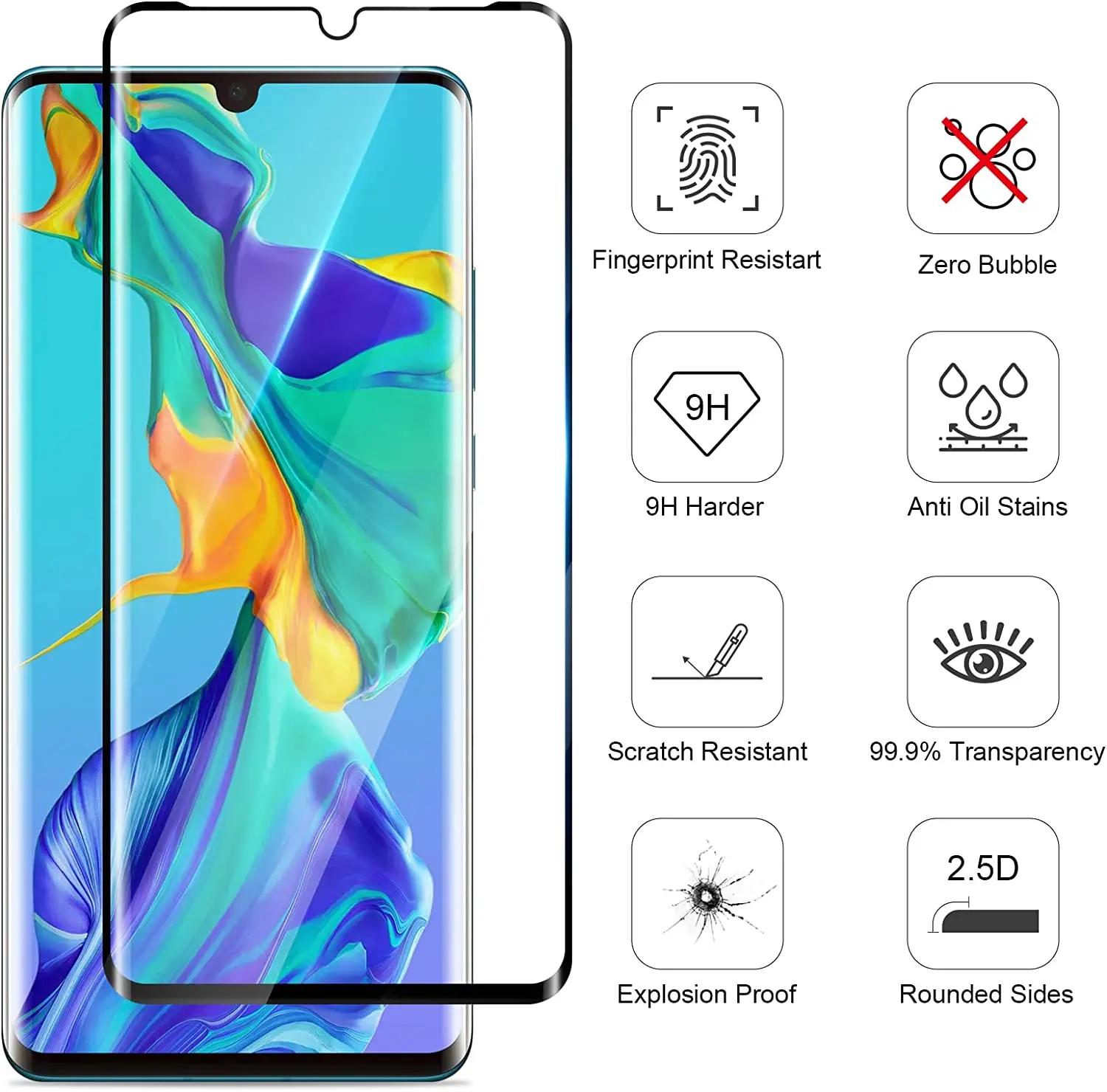 1/4Pcs 3D folia ochronna na ekran do Huawei P30 Pro P30Pro szkło hartowane