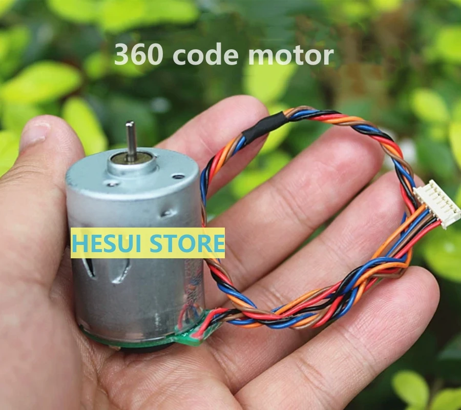 360 DC motor with encoder code disk speed measurement  carbon brush