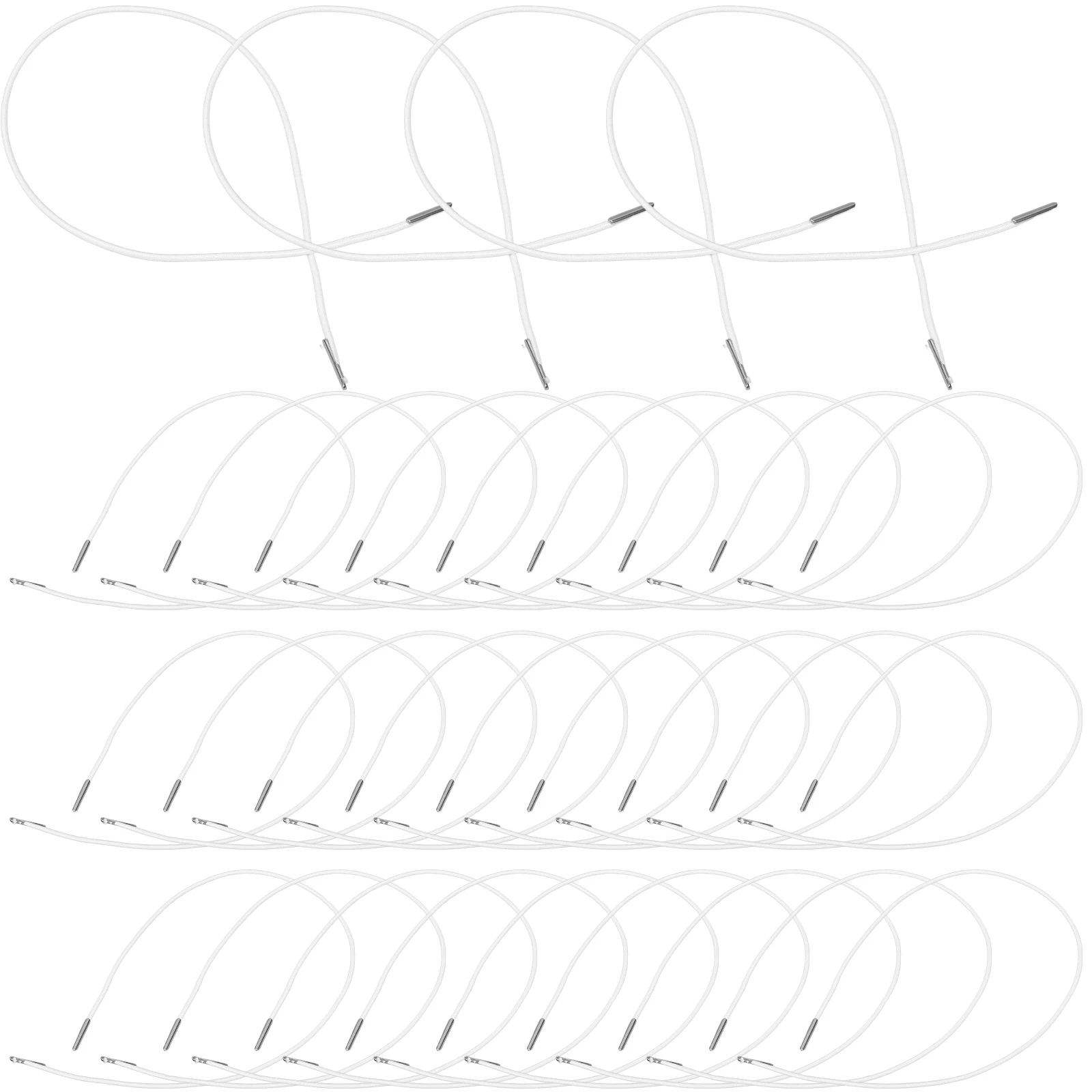 

30 Pcs High Quality Elastic Rope Cord Adjustable Hat Strings With Metal Clips For Various Uses