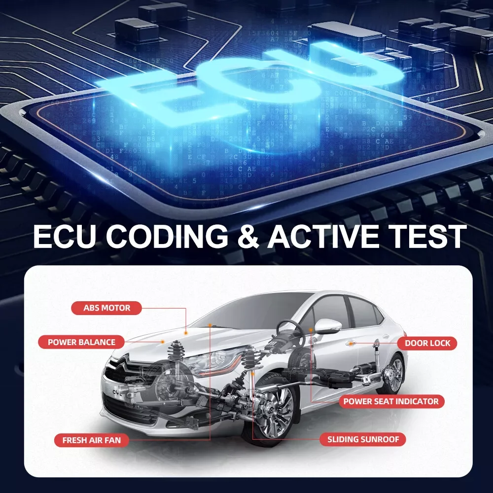 Ancel DS700 Professional Car Diagnostic Tool FUll Systems ECU Coding Bi-directional OBD2 Scannner TPMS Reset AF Adjust OBD2 Code