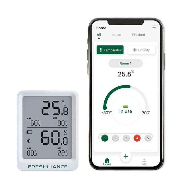 3PCS Real Time Smart Ble Temperature And Humidity Sensor