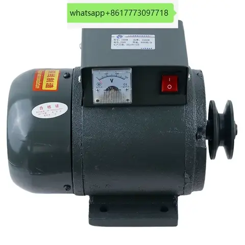 순수 구리 5KW/7KW 소형 단상 풀리형 영구 자석 발전기 220V 고전력 홈 조명 브러시리스 발전기