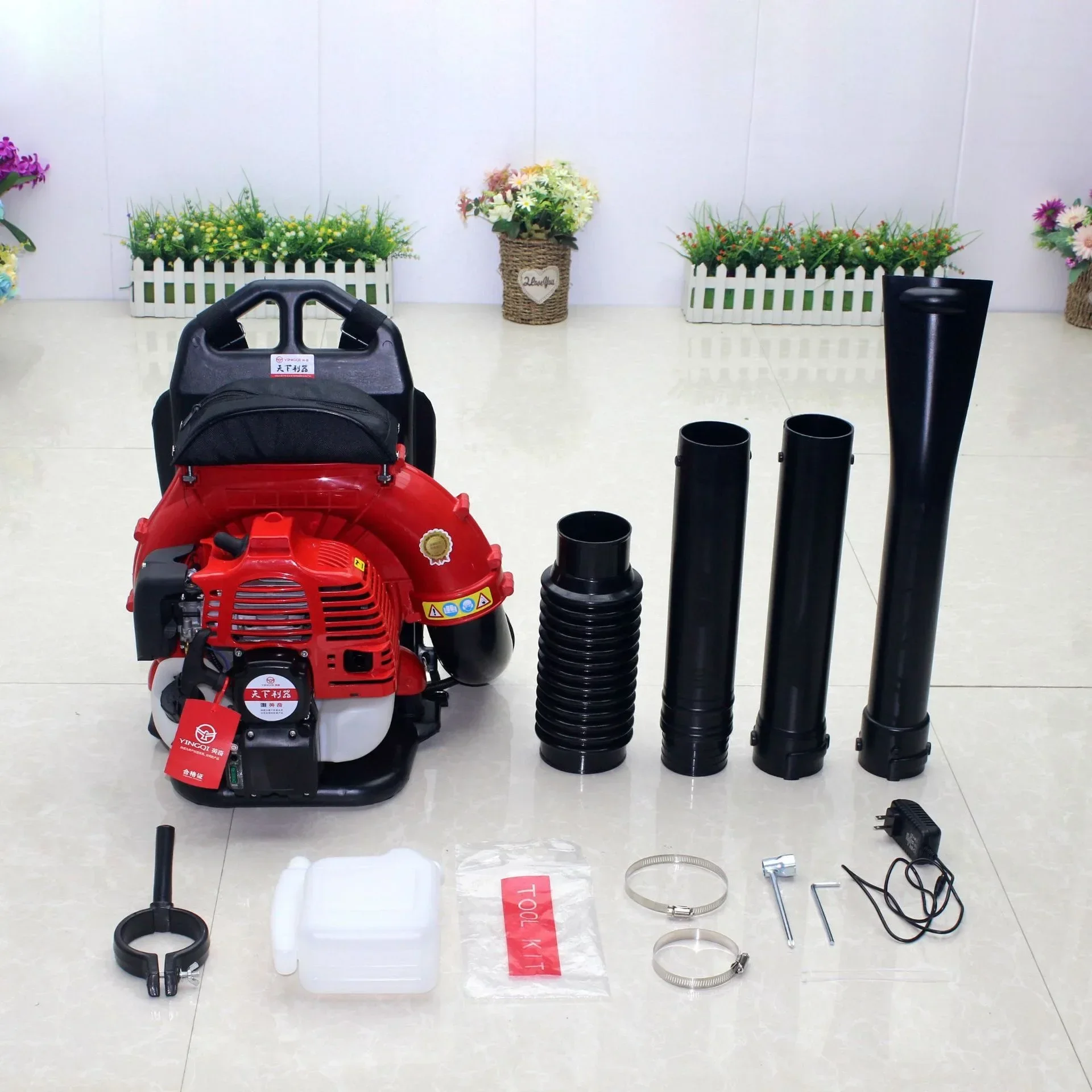 

40-5 Garden Air Blower Wireless Electric Start Backpack Gasoline Two-Stroke 42.7CC Leaf Blower Snow Blower Gardening Tools