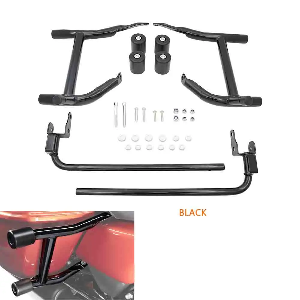 Motorcycle Accessories Rear Saddlebag Guard Rails Bag Guards Steel Fit For Harley Touring Road Glide Street Glide CVO 2024-2025
