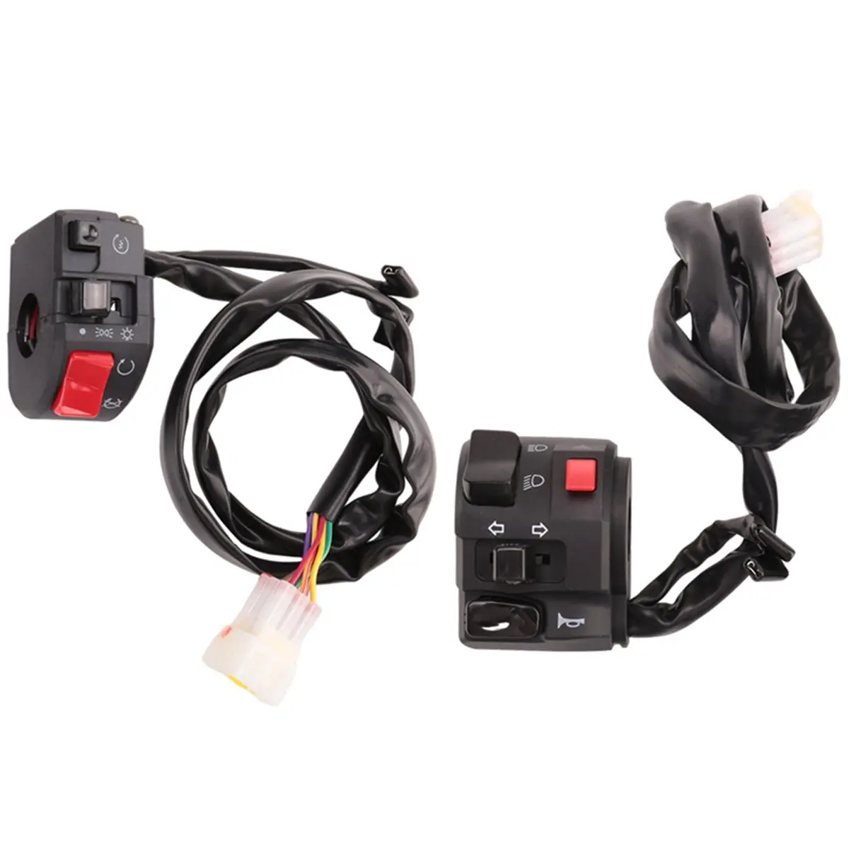 Affidabile-20 pezzi 7/8 pollici 22mm ATV moto manubrio interruttori di controllo sinistra destra per pulsante clacson indicatore di direzione fendinebbia