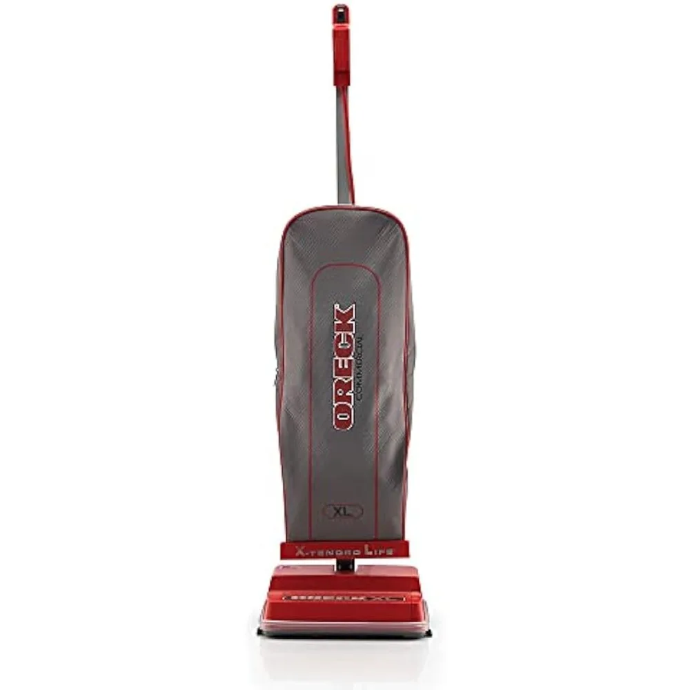 

Oreck Commercial Upright Bagged Vacuum Cleaner, Lightweight, 40ft Power Cord, U2000R1, Grey/Red