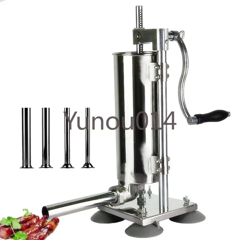 Manual Stainless Steel Sausage Stuffer Machine, Sausage Maker, Filler, Kitchen MeatTool, 4 Layers