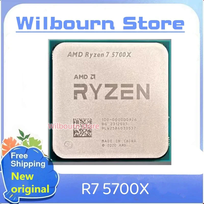 free shipping  Ryzen 7 5700X R7 5700X 3.4 GHz Eight-Core Sixteen-Thread CPU Processor 7NM L3=32M 100-000000926 Socket AM4