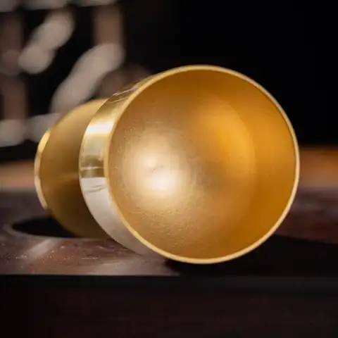 Taça de Vinho em Latão para Restaurante, Taça de Mesa para Vinho Tinto e Vinho Branco, Artesanato em Cobre Antiferrugem, Mini Copo de Shot