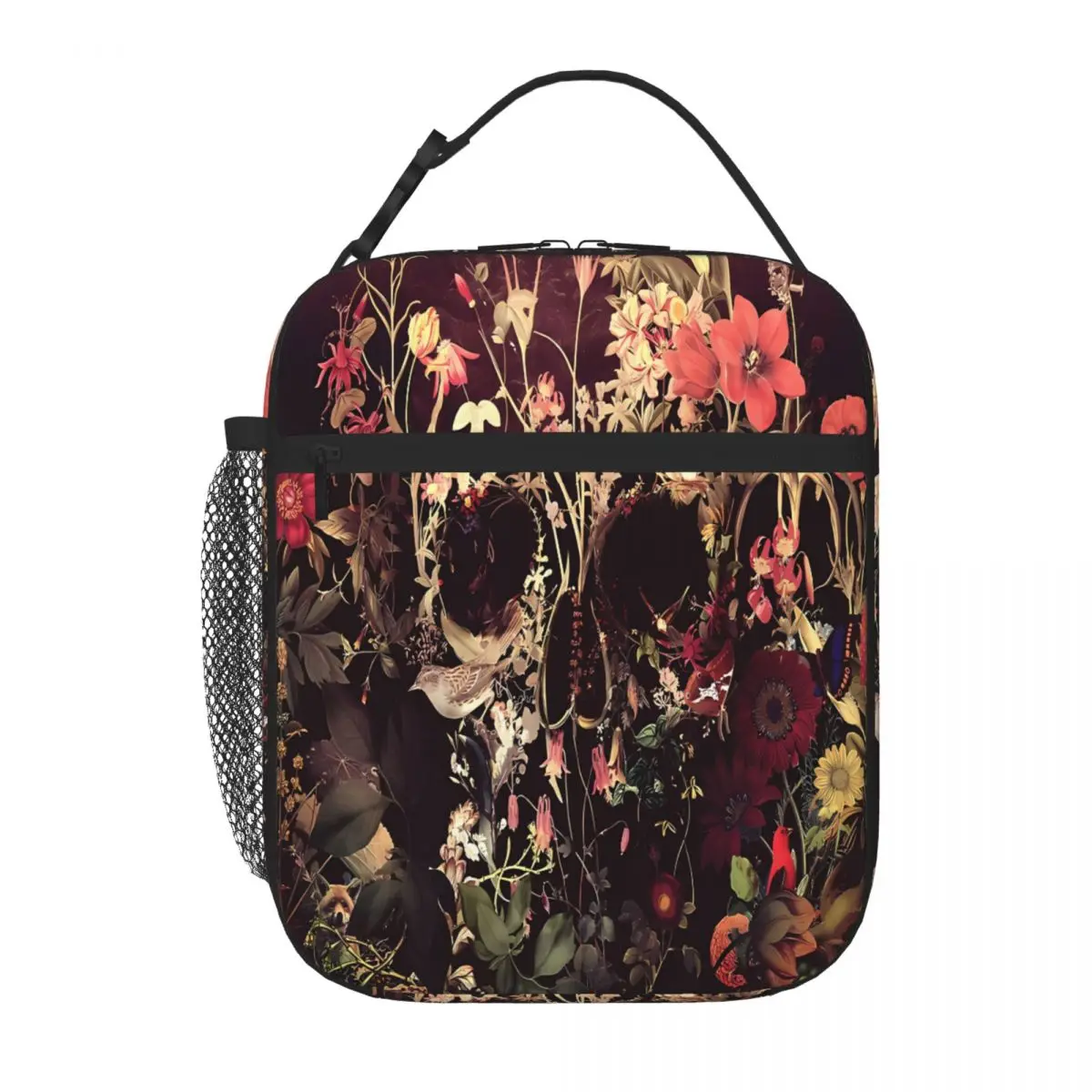 Bestselling Bloom Skull Plaid Carry Lunch Bag Safari Lunch Neoprene Lunch Bag