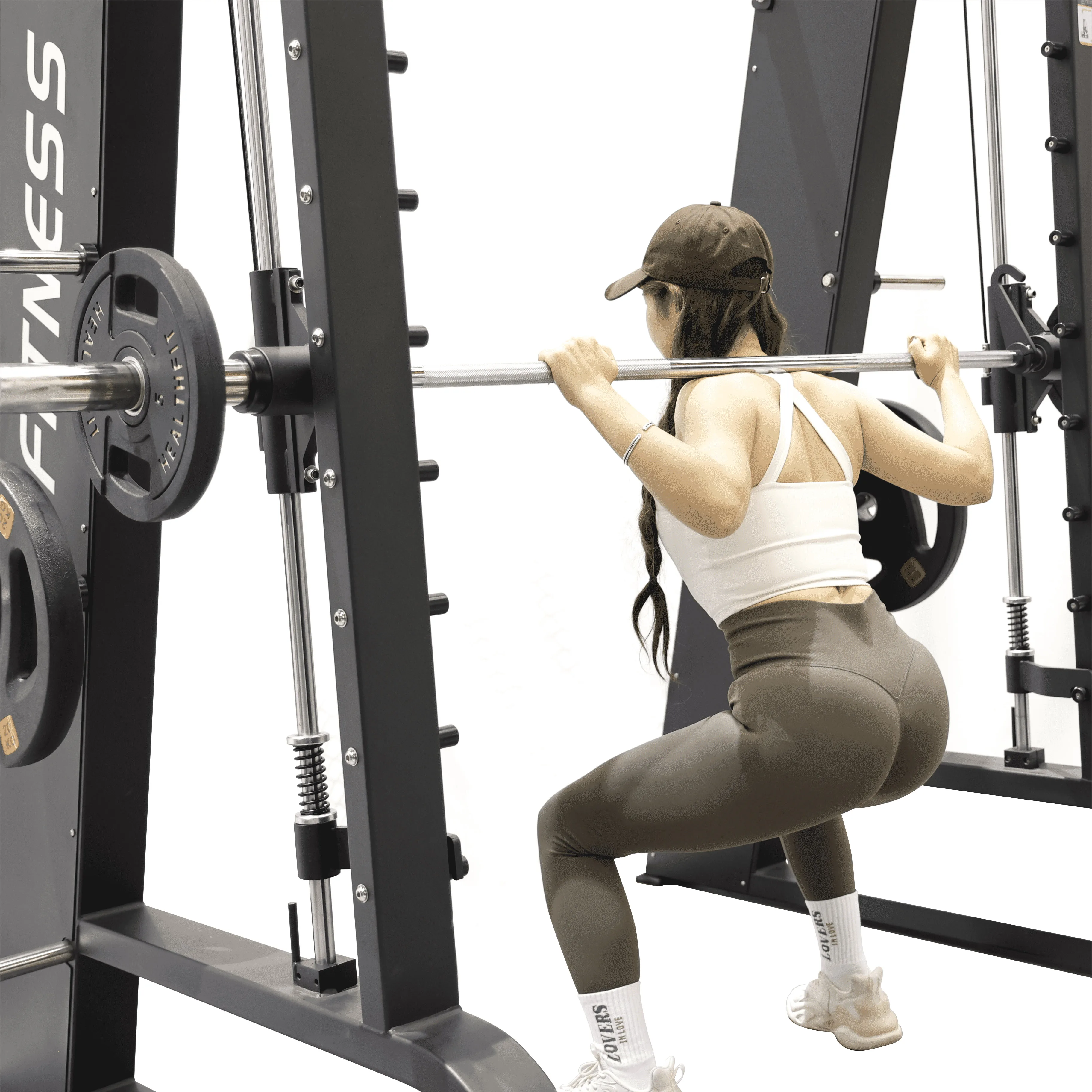 Machine professionnelle de Squat de Machine multi Smith de support de puissance en acier avec la plaque chargée pour l'entraînement musculaire