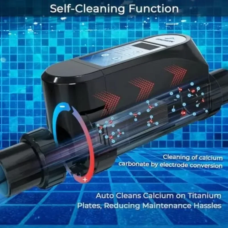 

Best sell Smart WiFi Chlorinator System for 22,000 Gallon Saltwater Pool ABS Titanium Plate Self-Cleaning App Remote Control