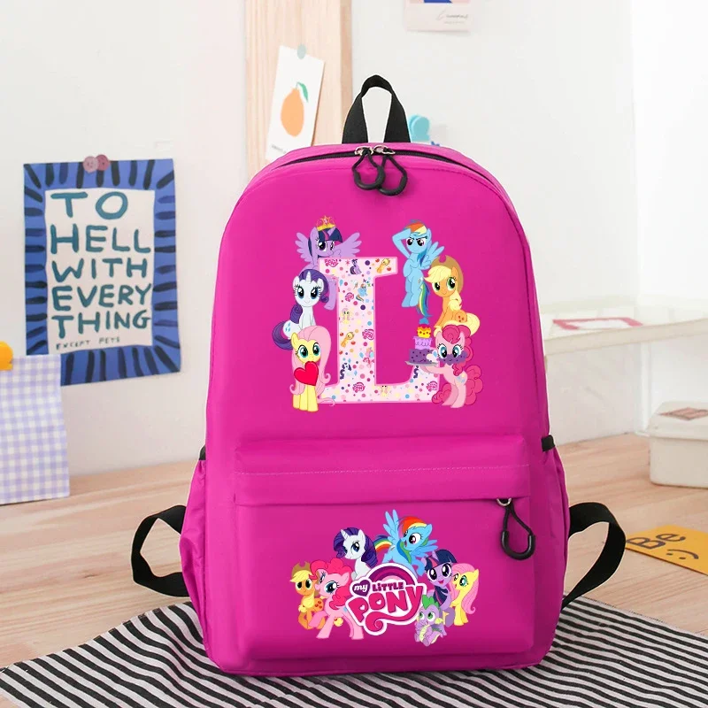 My Little Ponys Kids Anime Cute Backpack Children Cartoon Printed Schoolbag Girl Fashion Shoulders Bag Casual Knapsack Book Bags