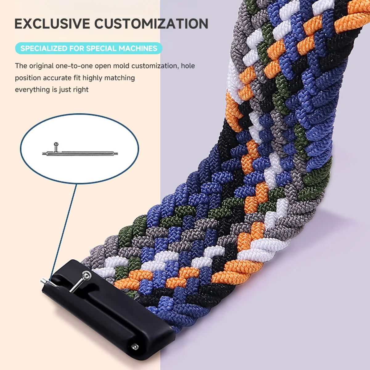 Nylon Braided Loop Strap For Amazfit T-Rex3 Pro 44mm 48mm Parachute Buckle Bracelet Band For Balance 2-1/Helio/Active 2/Bip 6-5 view 2