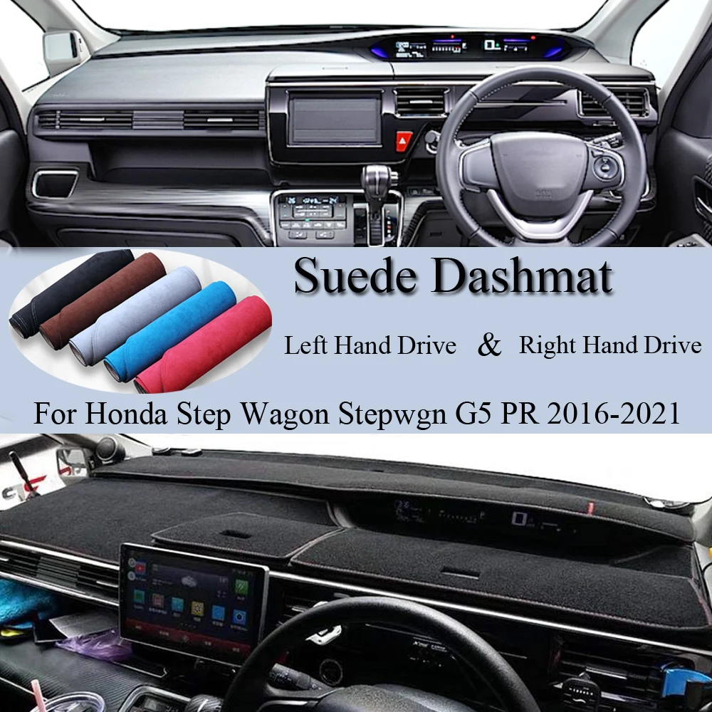 For Honda Step Wagon Stepwgn SPADA G5 PR 2016-2021  Suede Leather Dashmat Dash Mat Cover Dashboard Pad Sunshade Carpet Accessory