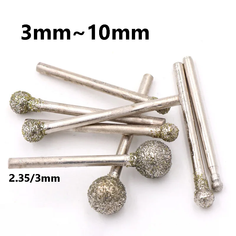 3mm 4mm 5mm 6mm 8mm 10mm Ball Round Burr Grinding Bits Ball Grinding Head Engraving Carving Tools