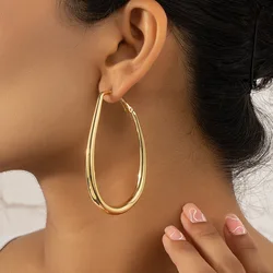 Fashion Irregular Oversized Big Hoop Earrings For Women Basketball Brincos Large Thick Round Circle Earrings Hoops Punk Jewelry