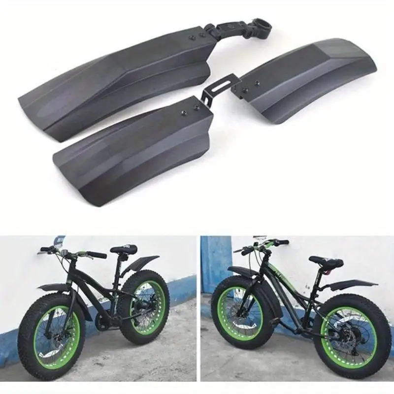 1 Set Fat Tire Bicycle Fenders Front Rear Snow Mountain Bike Mud Guard Fender Cycling Accessories - view 2