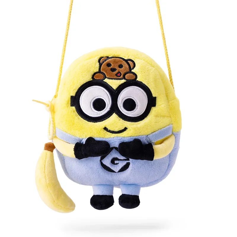 Universal Pictures Despicable Me Minion Bobtim Plush Shoulder Bag Cute Plush Trendy Minion Small Shoulder Bag Children's Gift