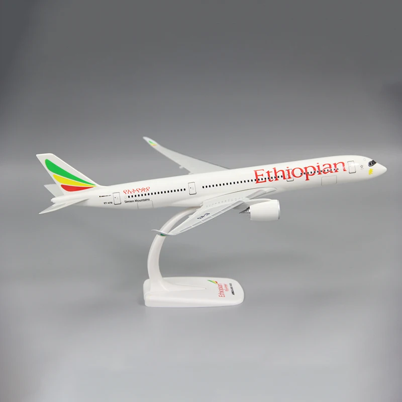 1/200 A350 A350-900 Ethiopian Airline Aircraft Plastic ABS Assembly Plane Model Airplanes Model Toy For Collection