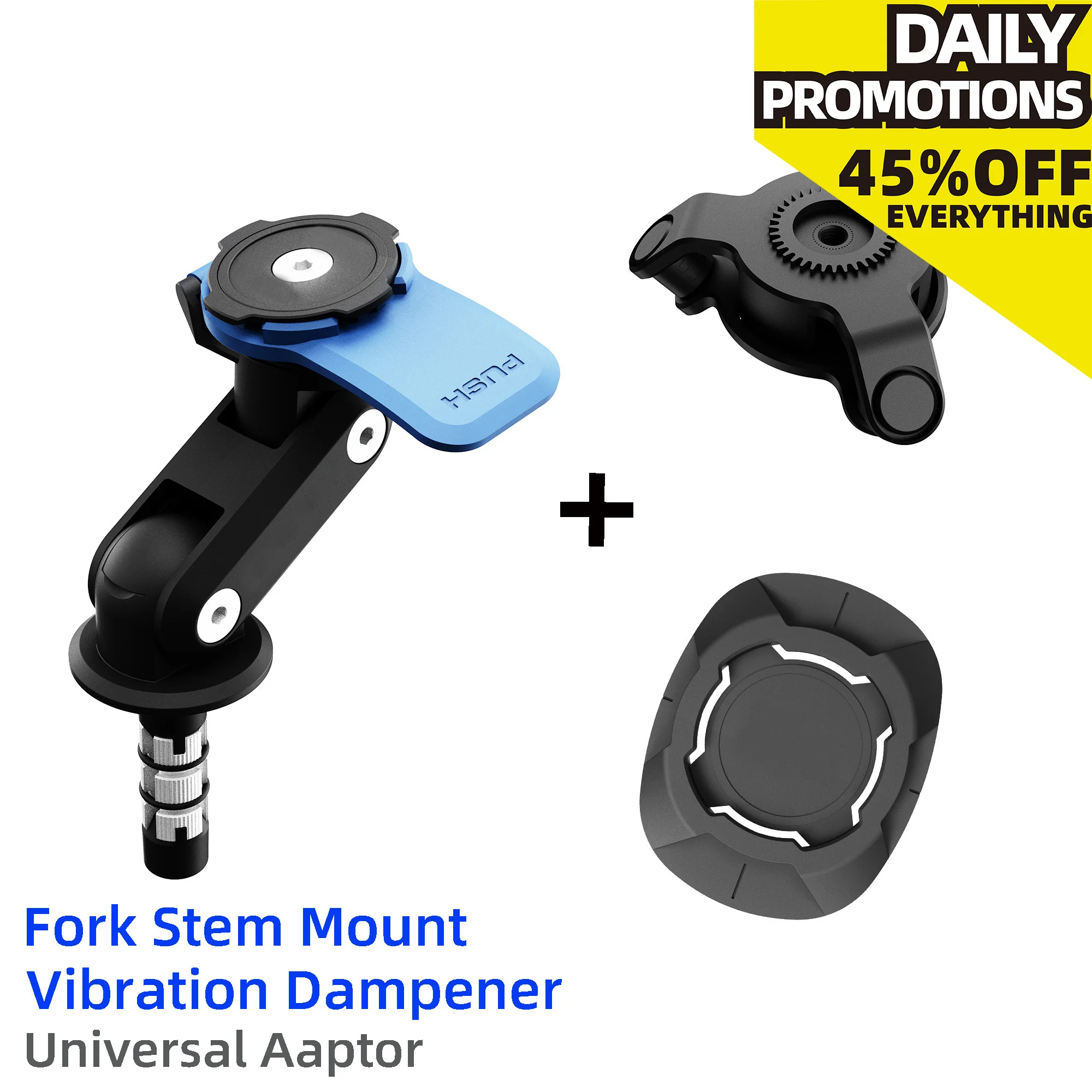 

Motorcycle Fork Stem Mounts with Vibration Dampener universal adaptor cellphone mount