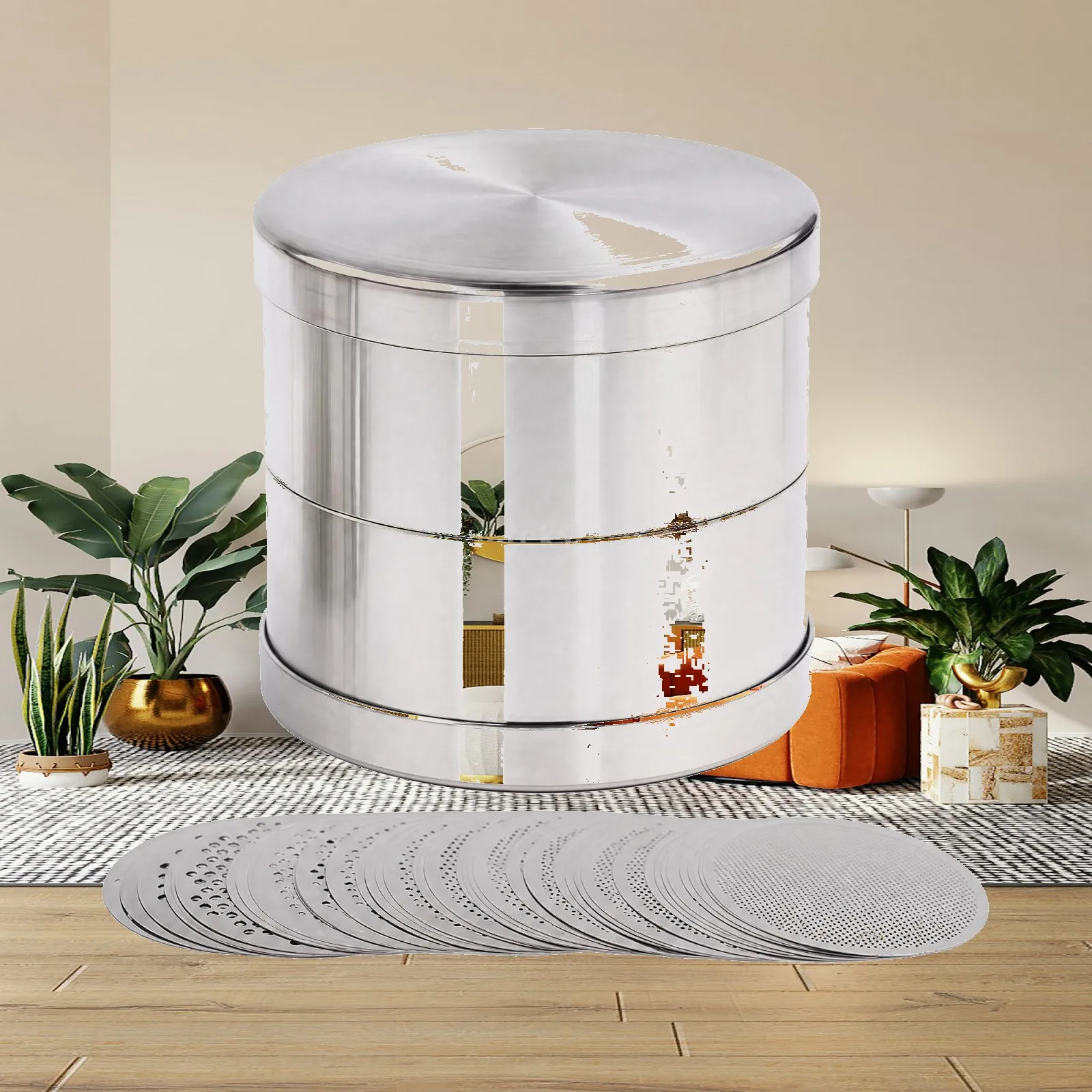 Diamond Sorting Sieve Stainless Steel Jewelry Screen with Modular Body and Interchangeable Plates for Fine Stone Separation