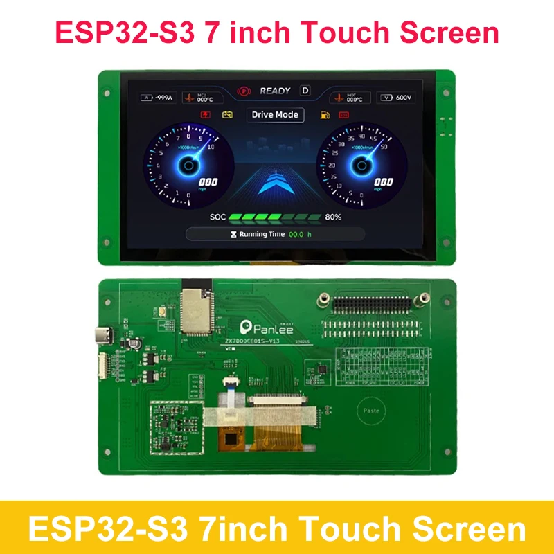 ESP32-S3 7 Inch Touchscreen 800x480 LCD Display With RGB Interface With Built-in 16MB SPI Flash & 8MB PSRAM