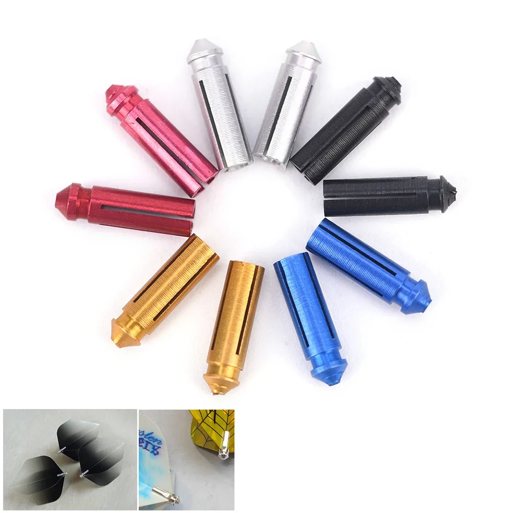 Hot Sale 9pcs Aluminum Alloy Darts Flight Savers Wing Tip Protector - Steel Soft Tip Accessories (5 colors)