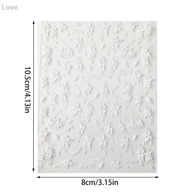 [Naklejki na paznokcie] Wytłaczane kwiaty, ciemny gradient różu, lekki luksusowy styl, samoprzylepne, dekoracja paznokci, manicure, salon