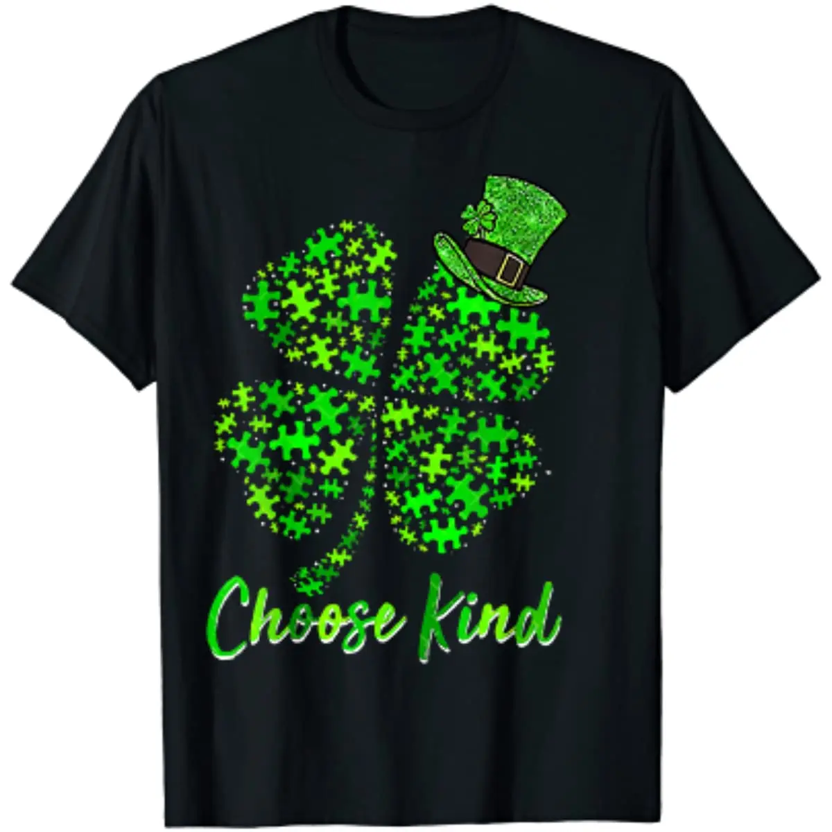 Lucky Green Shamrocks St. Patrick’s Day Choose Kind T-Shirt clovers mens t shirts oversized t shirt Cotton Daily Four Seasons