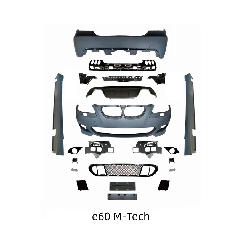 E60 body kit for BMW E60 modified M-Tech Upgrade MT front and rear bars side skirt assembly 5 Series accessories