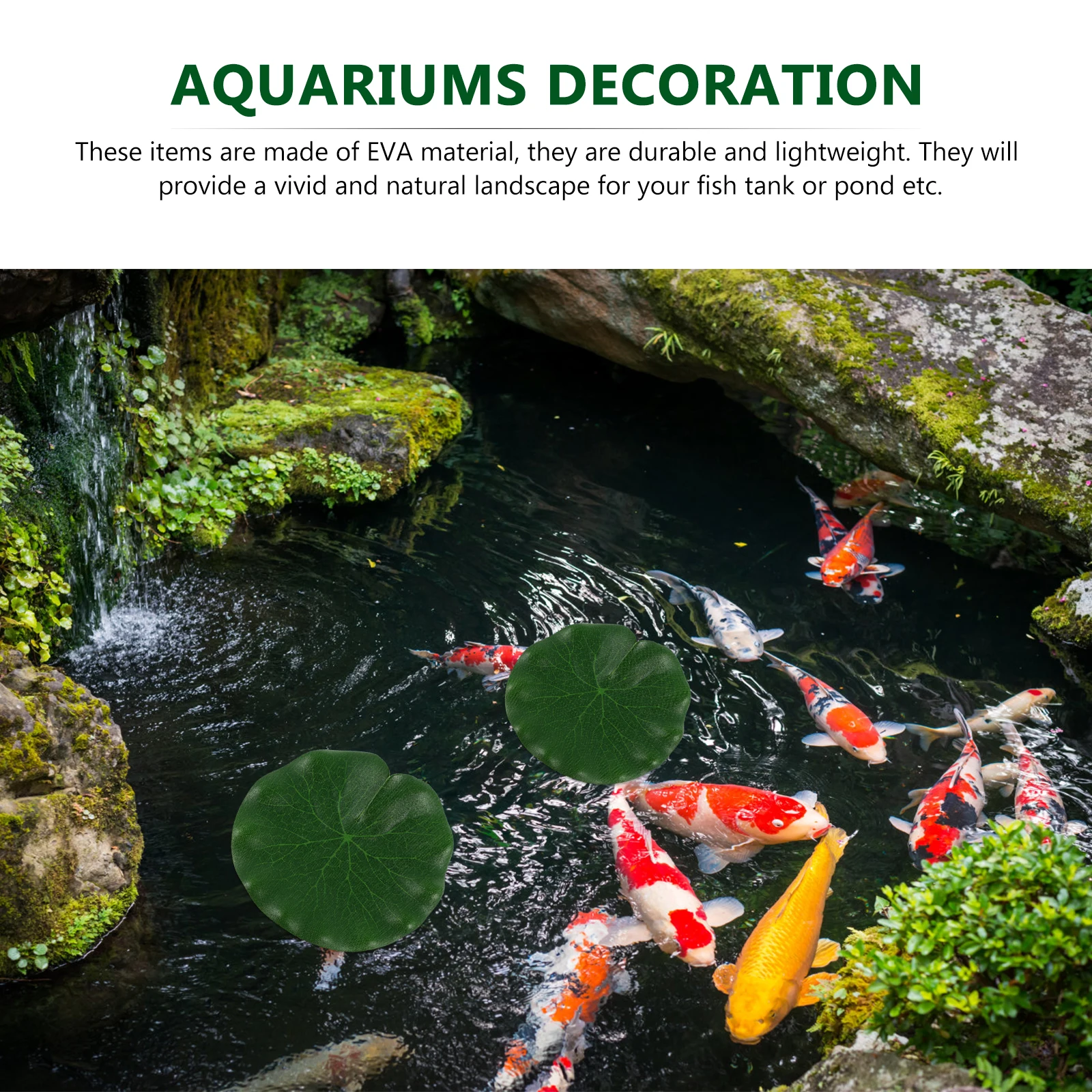 

10 Pcs Artificial Lotus Leaf Decorations EVA Lightweight Fish Tank Pond Aquariums Floating Duckweed nament Pet Supplies