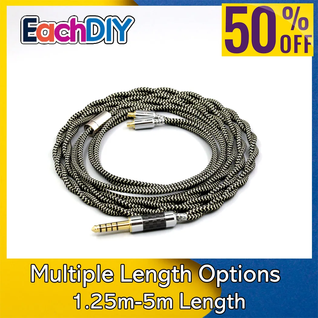 

2 Core 2.8mm Litz OFC Earphone Shield Braided Sleeve Cable For Acoustune HS 1695Ti 1655CU 1695Ti 1670SS 8962
