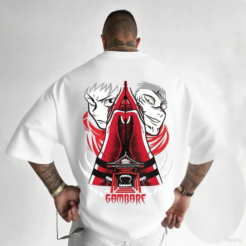 Kaos Dewasa Pria dan Wanita untuk Sehari-hari, Motif Kartun Populer, Gaya Taktis Santai, Y2K, Menyerap Keringat, Bahan Bernapas