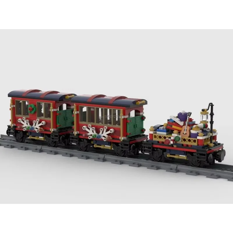 

New 563pcs Moc Additional Carriages For 10254 Winter Holiday Train DIY Toys Bricks Toys For Kids Christmas Gifts