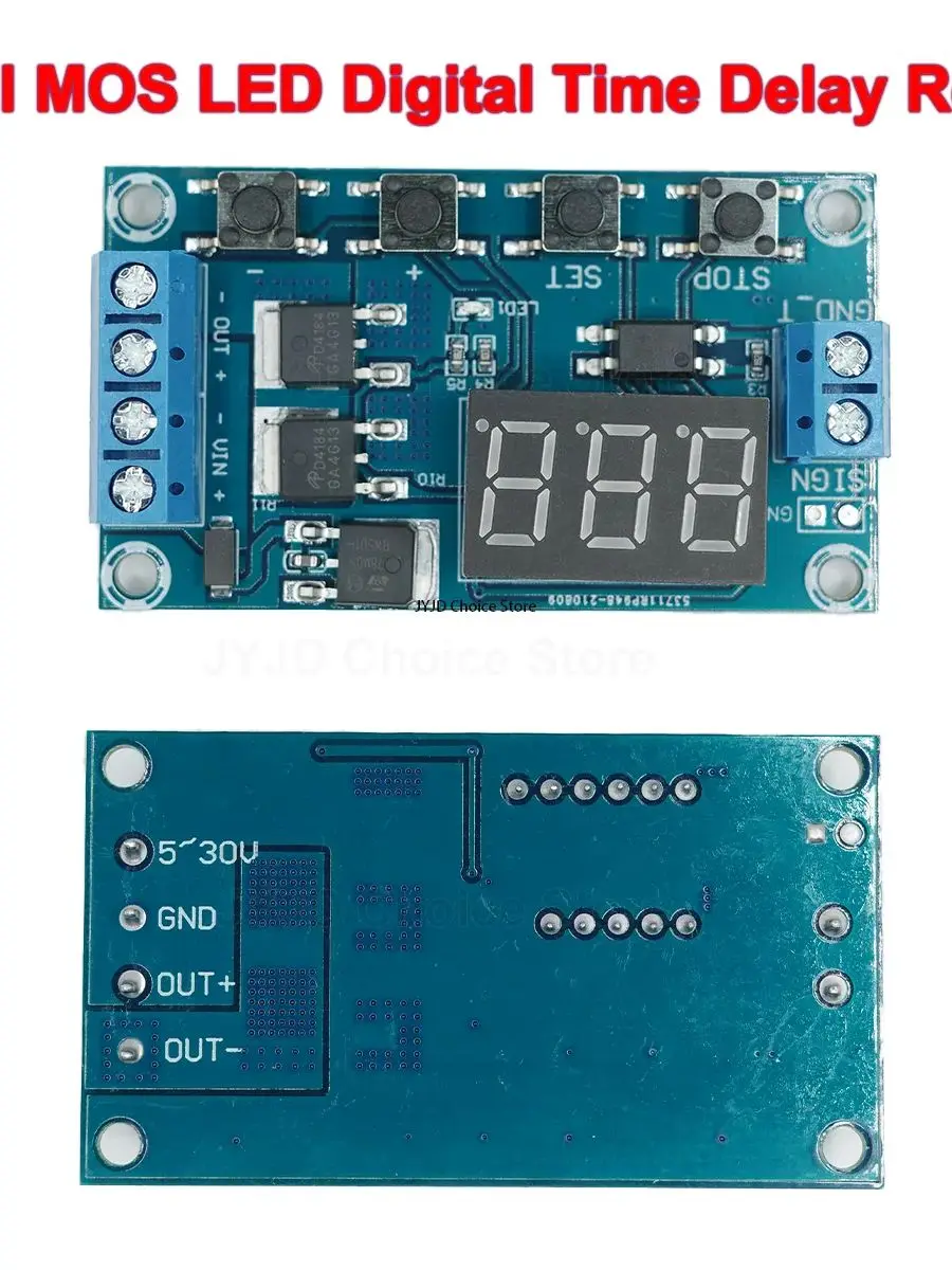AliExpress DC 12V 24V Dual MOS LED Digital Time Delay Relay Trigger Cycle Timer Delay Switch Circuit Board Timing Control Module DIY