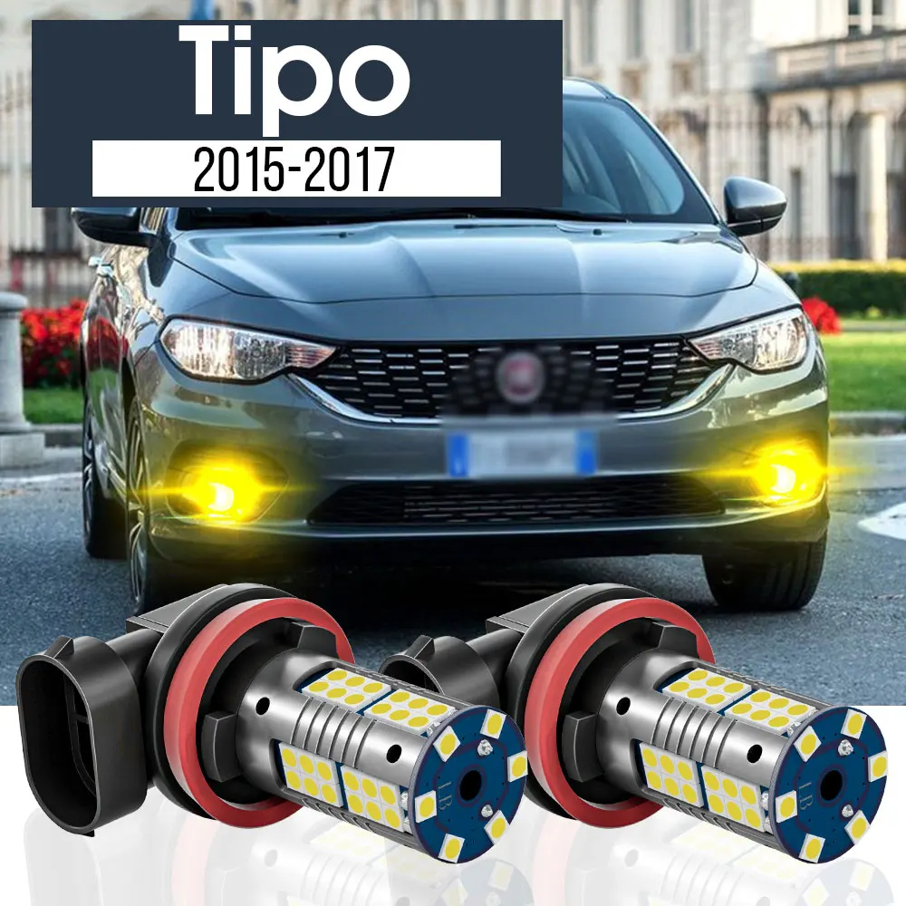 

2pcs LED Fog Light Lamp Blub Canbus Accessories For Fiat Tipo 2015 2016 2017