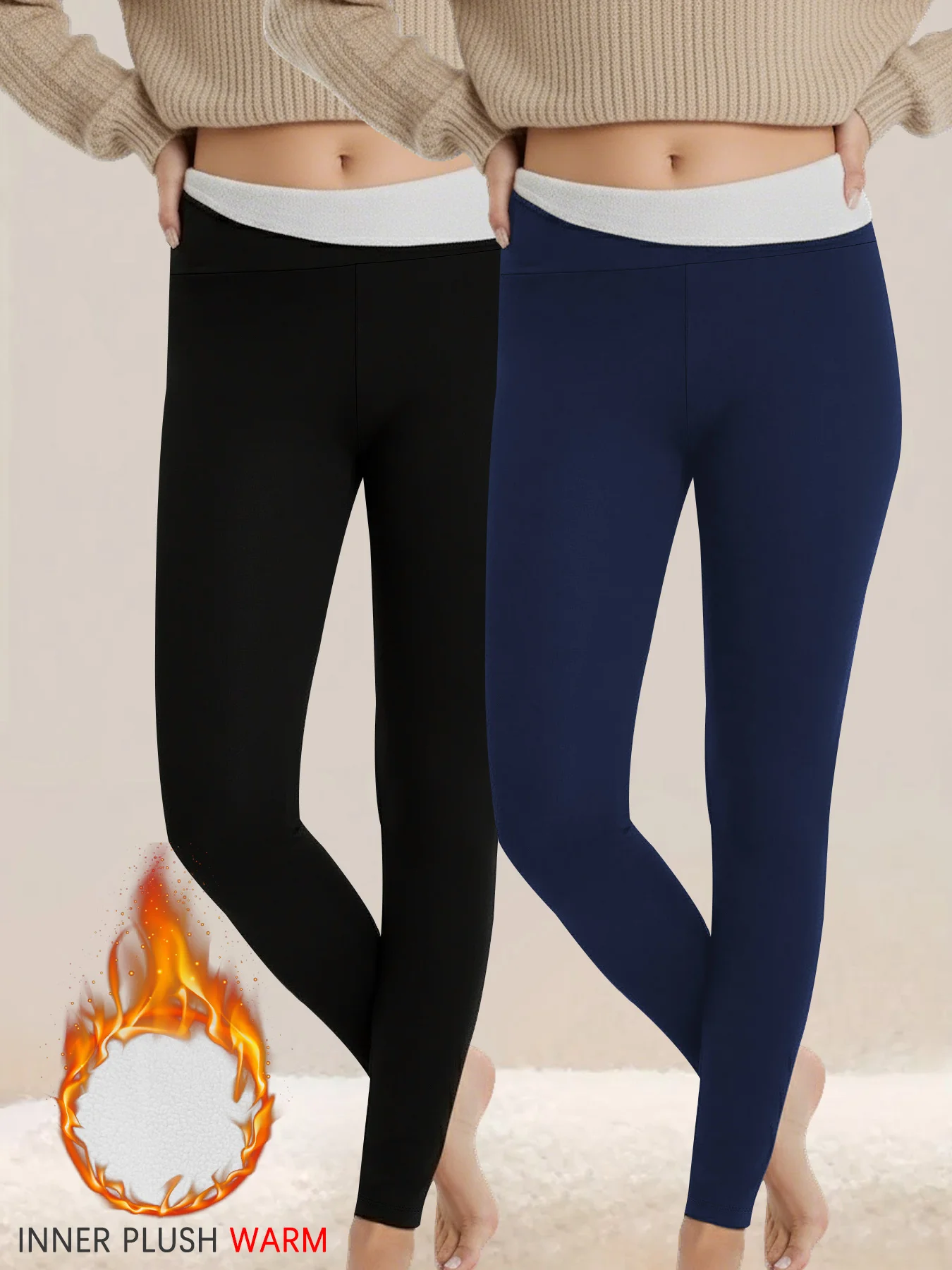 

Женские термолеггинсы на флисовой подкладке с высокой талией. Особенности контроля живота из плотной мягкой ткани, идеально подходящей для зимы.