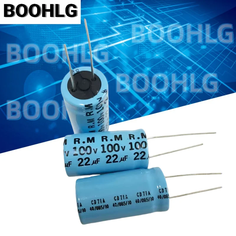 5PCS 22uF Midrange Frequency Division Non-Polar Audio Electrolytic Capacitor 100V 22uF 16X31mm