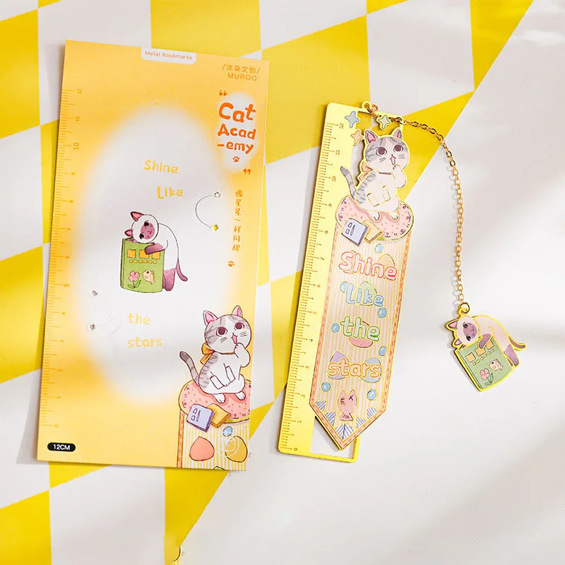 Kawaii Cartoon Metal Paper Bookmark Stationery Bookmarks Book Holder Message Card Promotional Gift Stationery