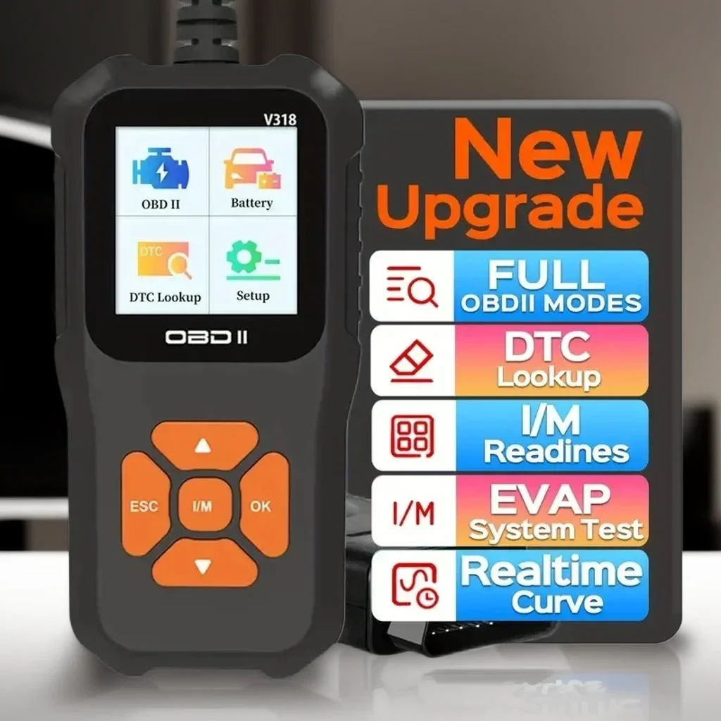 

V318 Auto Diagnostic Tool - OBD2 Scanner with Battery Tester Multi-Language Support Flaw Detection