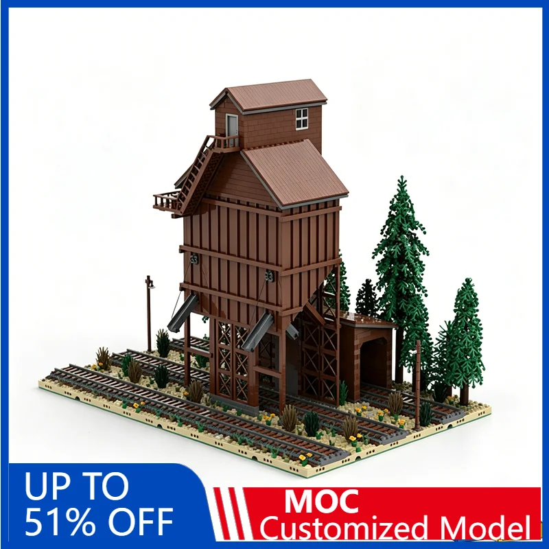 

5359Pcs Wood Coaling Tower Cool Technology Building Blocks Diy Educational Assembly Toy Scene Display Collection Festival Gift
