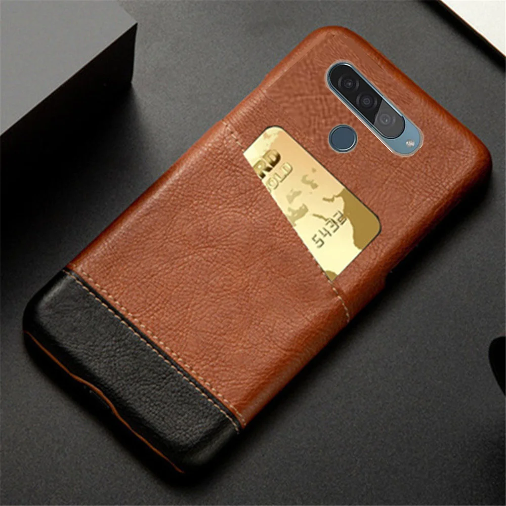 for LG G8S ThinQ G8s Back Coque G8 thinQ G 8 Funda Shells For LG G8S ThinQ Case Mixed Splice PU Leather Credit Card Holder Cover