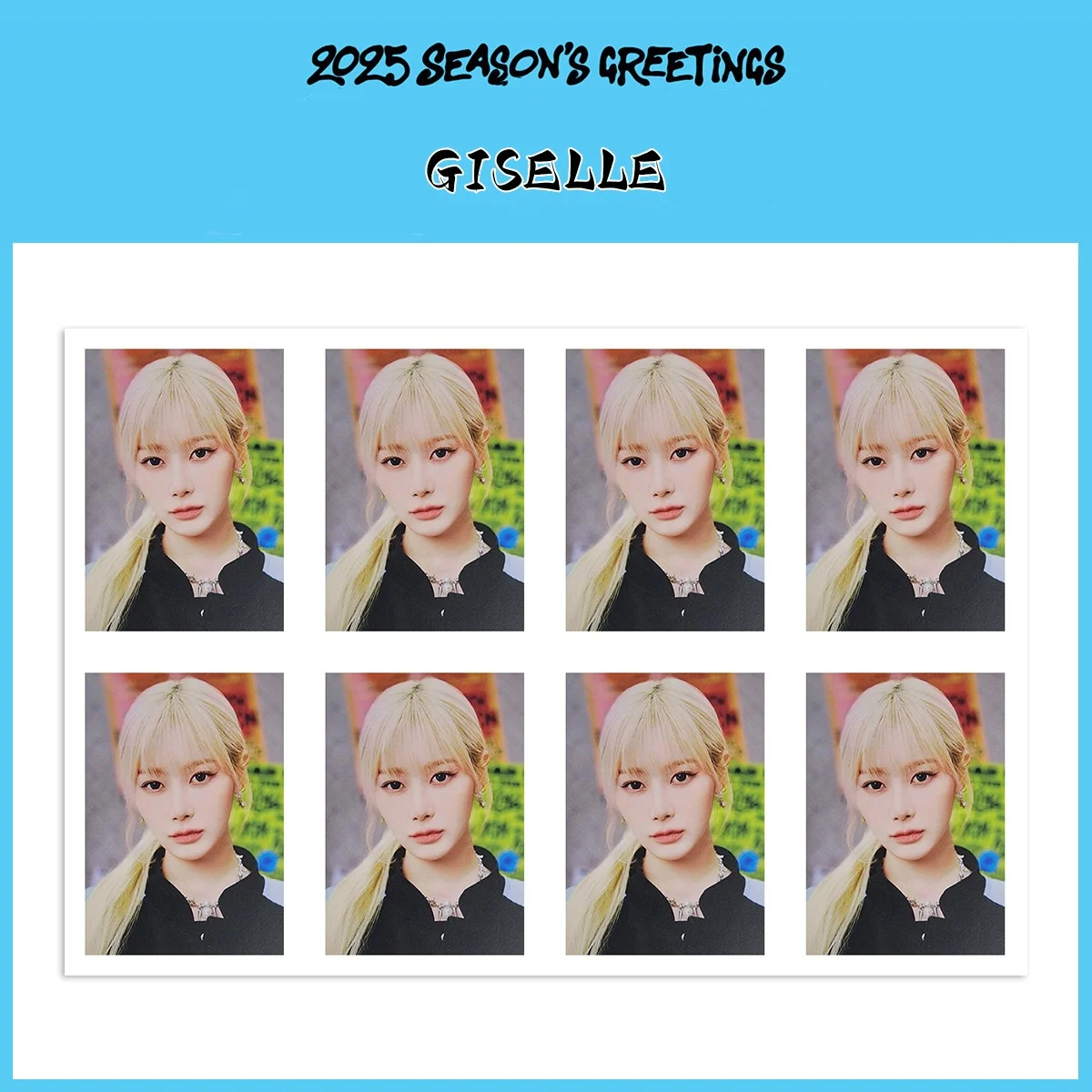 KPOP 2025 SEASON'S GREETINGS GISELLE KARINA ID Card RC Photo Paper One inch Passport photo WINTER NINGNING Fans Collection Card