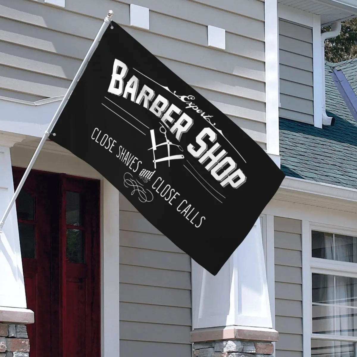 Barber Shop Vintage Sign Expert Outdoor Decoration Personalized Hanging Custom Printed Flags