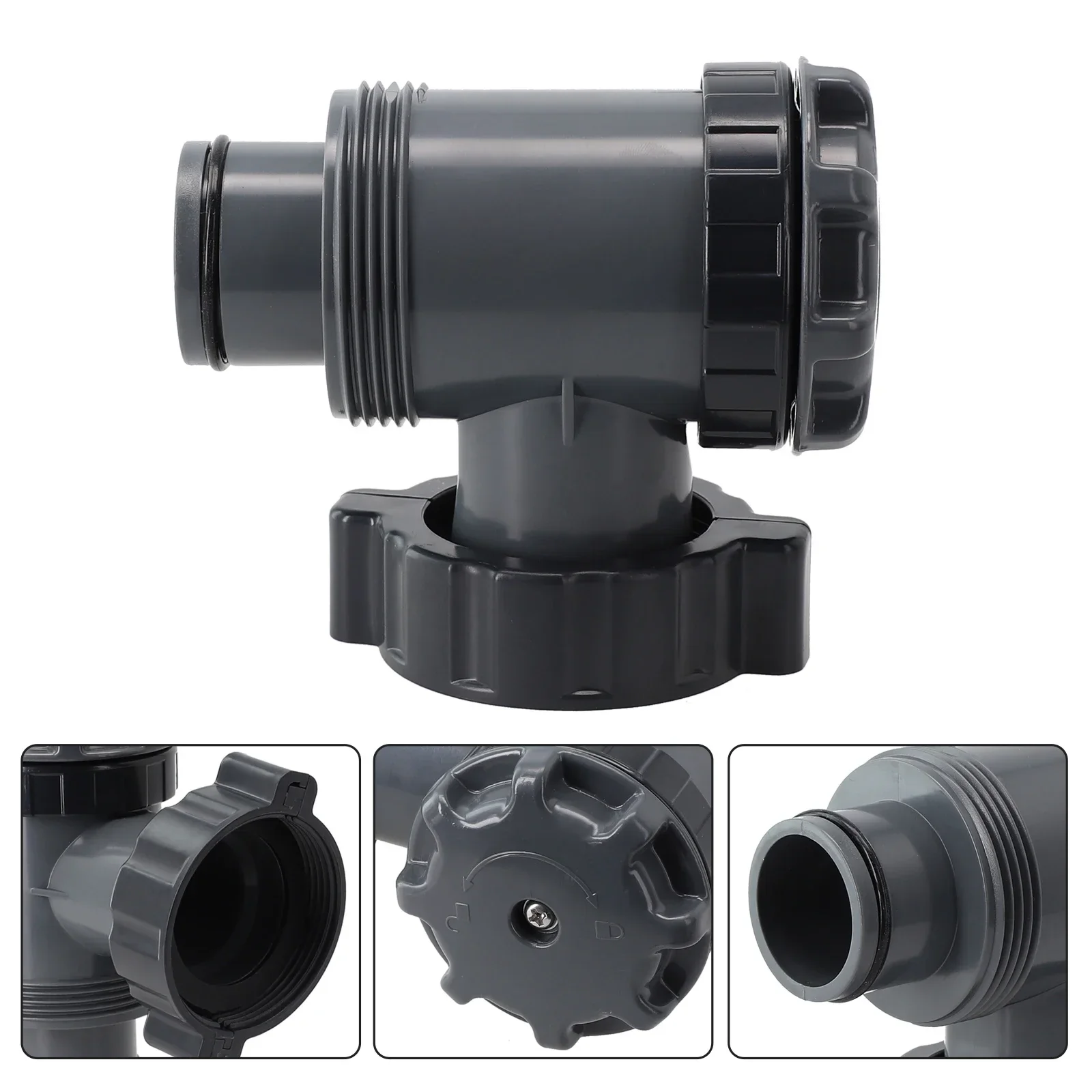 

Valve Plunger Valve Swimming Pool 2-1/2" Threaded Connector 38 Compatible Filter Pump For 1-1/2" Diameter Hoses