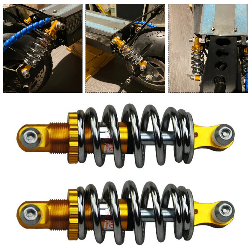 2 Pcs 125mm High Performance Rear Shock Absorbers For Electric Bicycle Scooter,E Bike Spring Rear Shocks Universal