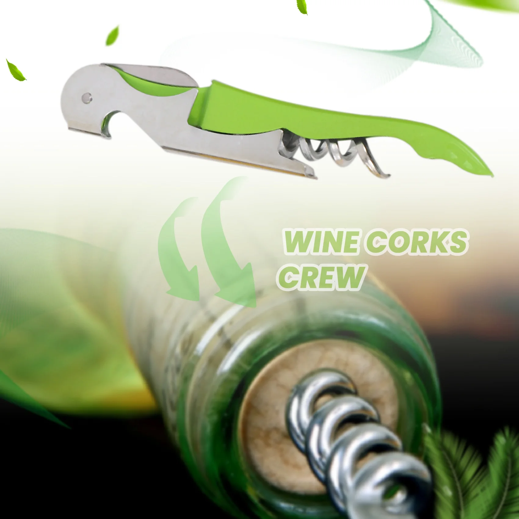 ABGE-5 Pack Corkscrew Heavy Duty Wine Opener Set With Foil Cutter And Bottle Opener Wine Key For Waiters,Home